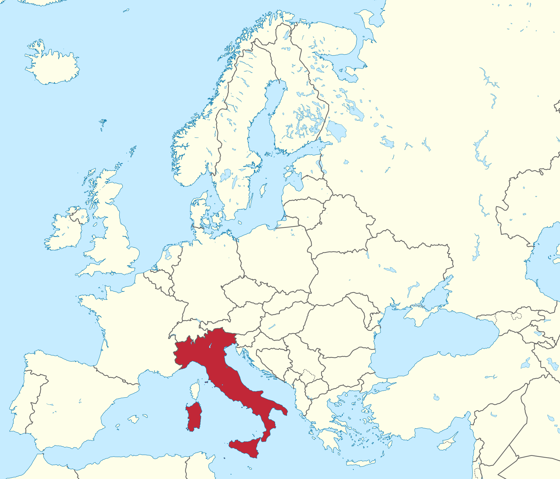 Situation de Italie