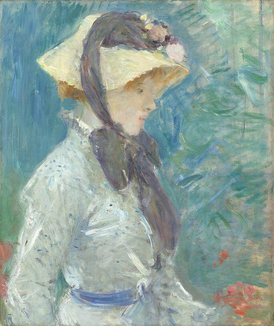 Jeune Femme avec un chapeau de paille
