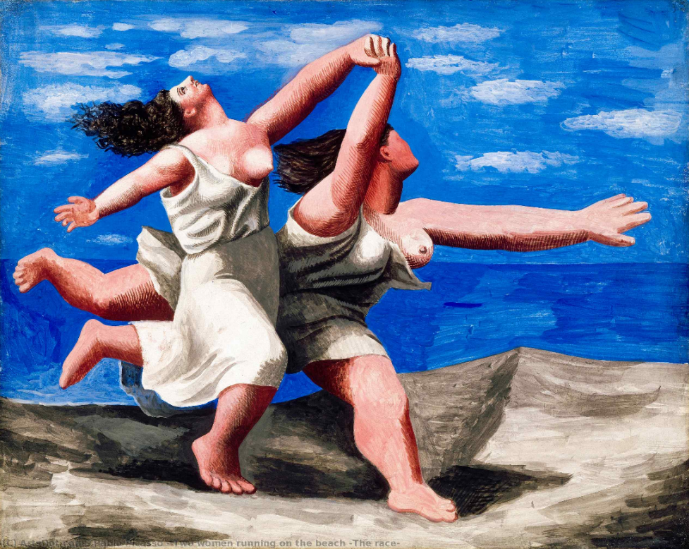 1922 - Deux femmes courant sur la plage (La course)