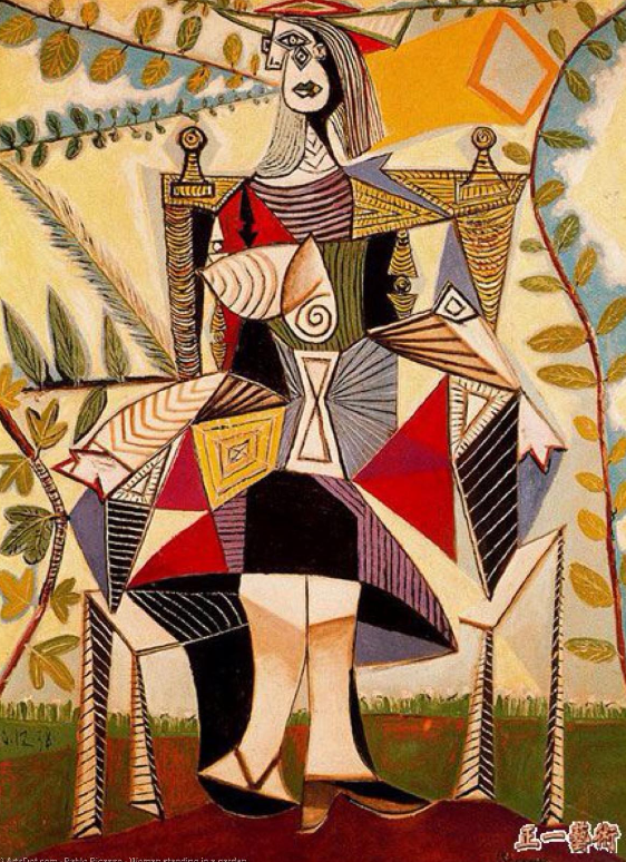 1929 - Femme debout dans un jardin